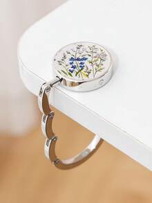 1 Peça Gancho Floral Elegante - Clipe Dobrável de Metal com Rosa Vermelha, Decoração de Mesa, Enfeite de Bolsa - Presente Perfeito para Mulheres, Aniversário, Feriado - Construção de Metal Durável, Adequado para Decoração Doméstica, Escritório, Festa Floral, Acessório de Moda, Superfície Suave, Suporte Multiuso - Multicolorido - Visão 9