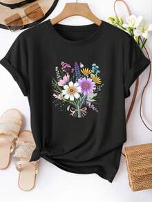 Women T-Shirts - Black - View 6