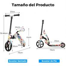 Kick Scooters, Foot Scooters - Red & White - View 4