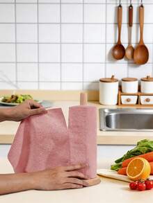 1 Pc (20 Sheets/Pack) Ultra-Fine Fiber Cleaning Cloth Roll, Convenient & Reusable. Space-Saving, Ultra-Fine Fiber, Super Absorbent, Size 7.9x7.9 Inches (20x20 Cm), With Hanging Hole, Scratch-Resistant, Machine Washable, Multi-Purpose Cleaning Cloth - A - View 11