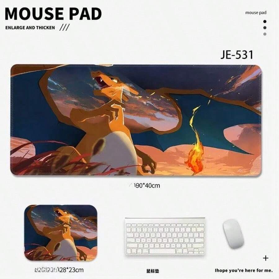 pokemon 宝可梦小火龙游戏鼠标垫 – 防滑沙滩场景游戏桌垫 - 彩色 - 查看 1