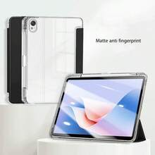 Ốp bảo vệ máy tính bảng gập ba thông minh 2026, mặt lưng mờ tự lắp ráp, khe cắm bút chì, bảo vệ chống sốc bằng túi khí, tương thích với Honor Pad X8A/X8B/X9A/X9Pro, MatePad 11.5S/MatePad SE 11", Tab M11, Pad 2 11"/ Pad SE 11" - màu đen - Xem 26