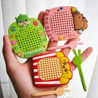 1 Mini Magnetic Decompression Steel Ball Drawing Board With Keychain, Portable Anti-Anxiety Sensory Toy For Adults - Fun Desk Gadget, Travel Stress Relief Puzzle (Ideal Gift For ADHD Sufferers)