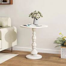 Metal Round Side Table Vintage End Table Small Accent Pedestal Table Nightstand - 15.7*20.5 Inches - View 8