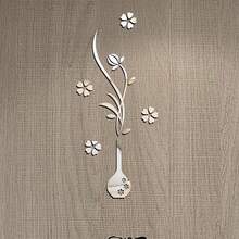 Miếng dán tường bình hoa acrylic 3D bóng - Dễ dán, có thể tái sử dụng và tháo rời, hoàn hảo để trang trí phòng khách và phông nền TV - Một kích cỡ phù hợp cho tất cả - Xem 4