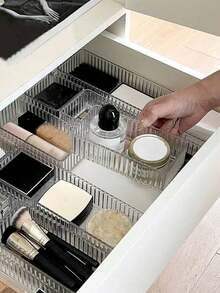 Hộp đựng đồ trang điểm kiểu ngăn kéo (1/4/5/6/7/10/11 chiếc), giá đựng son môi và nước hoa, hộp đựng mỹ phẩm để bàn, hộp đựng đồ để bàn xếp chồng được, tủ gương phòng tắm, hộp trưng bày đa chức năng, đồ trang trí ngày lễ, hộp quà tặng ngày lễ, quà tặng ngày Valentine, quà tặng cho phụ nữ, thích hợp cho ngày lễ, bãi biển, phòng tắm, phòng ngủ, dung tích lớn. - trong suốt - Xem 1