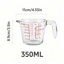 1pc Heat-Resistant Glass Measuring Cup, Clear Markings, Ergonomic Non-Slip Handle; Shock-Resistant, Durable; Suitable For Baking, Cooking, Ingredient Mixing, Essential Kitchen Tool For Home Cooking And Baking Enthusiasts - Multicolor - View 13