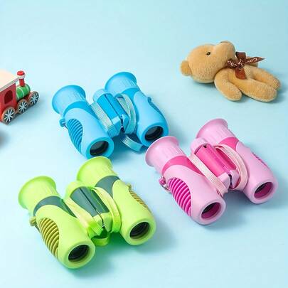 1pc 4X30 High Definition Binoculars, High Resolution Compact Binoculars (Blue, Pink, Green), Suitable For Birdwatching, Camping, Hiking, Hunting, Sporting Events, Wildlife Parks, A Very Practical Small Gift. Essential For Outdoor Activities During Easter.