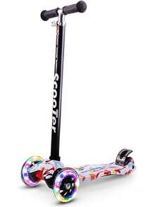 Kick Scooters, Foot Scooters - White+Red - View 1