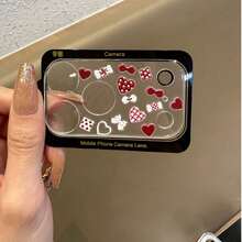 Miếng dán Love Candy Relief + Miếng dán bảo vệ ống kính trong suốt độ nét cao, Miếng dán bảo vệ camera, Tương thích với Apple 17Promax/17Pro. Miếng dán bảo vệ ống kính chống rơi thời trang và dễ thương, Miếng dán bảo vệ camera trong suốt, Miếng dán bảo vệ ống kính. - Con bướm hình trái tim - Xem 4