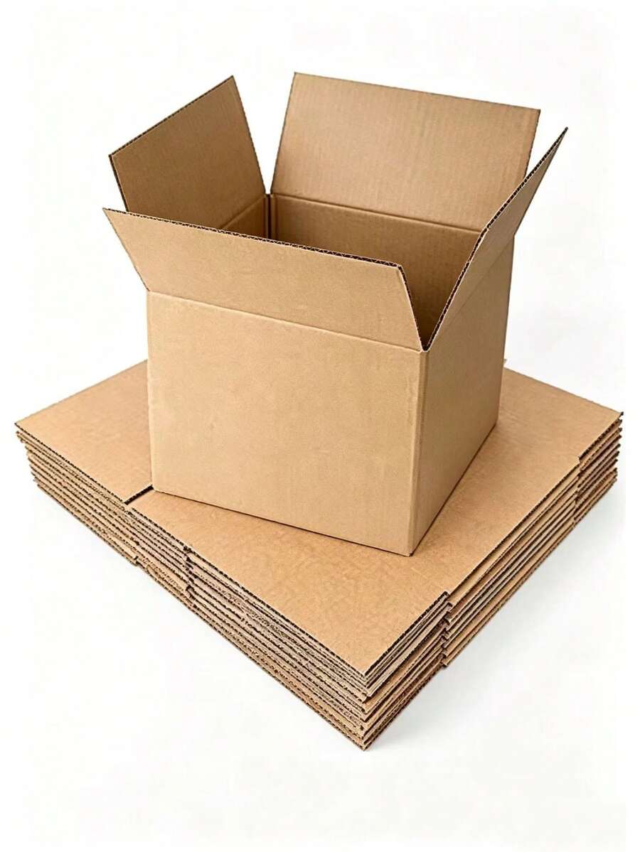 5个4-13磅瓦楞纸箱，5层加固/3层超强，DIY礼品包装盒，适用于小件物品运输，棕色瓦楞纸箱带盖，适用于邮寄包装、礼品、蜡烛、香水、杯子、手工艺品、产品包装 - 紙箱 - 查看 1