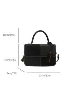 2026 New Minimalist Small Square Bag, Versatile Commuter Handbag & Shoulder Bag, Solid Color Crossbody Bag With High-End Feel, Fashion Accessory Wallet, Gift - Black - View 2