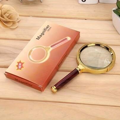 1pc 50X High Definition Handheld Magnifying Glass, Suitable For Reading, Science Experiments, Fire Starting With Sunlight, And Observing Jewelry/Insects/Plants