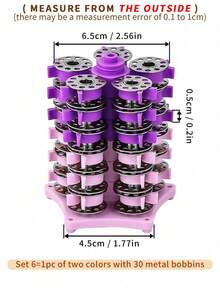 1pc Pagoda-Shaped Bobbin Storage Box Or Set Includes Bobbin Tower And Bobbins, Very Creative And Practical, Can Store Regular Plastic Or Metal Bobbins, Multi-Functional Sewing Machine Bobbin Winder Tower, Bobbin Storage Tool, Sewing Accessory - A - View 14
