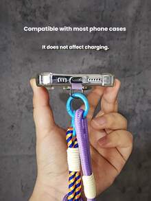 1pc Adjustable & Detachable Outdoor Phone Wrist Strap, Versatile Phone Lanyard Suitable For Various Phones, Outdoor Phone Decoration - Multicolor - View 2