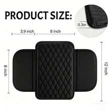 ROJEMXVE 1pc Leather Car Center Console Armrest Cover Pad With 2 Storage Pockets, Universal Automotive Armrest Box Mat, Car Interior Protection Cover, Fits Most Vehicles, Auto Accessories - Multicolor - View 5