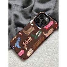 Denim Boot Pattern Phone Cases For IPhone 17, 17 Pro, 16 Pro Max, 16, 15, 13, 14 And 11, Fashionable Design, Lightweight Material, Durable Phone Cases, Stylish Protective Covers, IP - Multicolor 1 - View 6