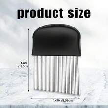 1/2pcs Non-Stick Silicone Wavy Cutter - French Fry Cutter - Potato Slicer - Fruit & Vegetable Wavy Cutter - Stainless Steel Blade Cutting Tool - Black - View 2