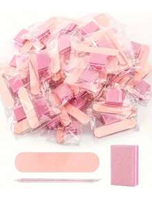 10-pack (30 st) rosa mini-nagelpoleringsblock, set med nagelfilar och träpinnar, professionellt manikyrset - Multifärgad - Visa 1