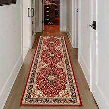 Thick Bohemian Style Black & White Heart Pattern Long Rug, Multi-Color Background Non-Slip Bath Mat, Indoor Entryway Rug, Bedroom Bedside Rug, Kitchen Rug, Soft Thick Washable Runner Rug For Hallway, Entrance, Living Room, Kitchen, Laundry Room, Bathroom - 4 - View 3
