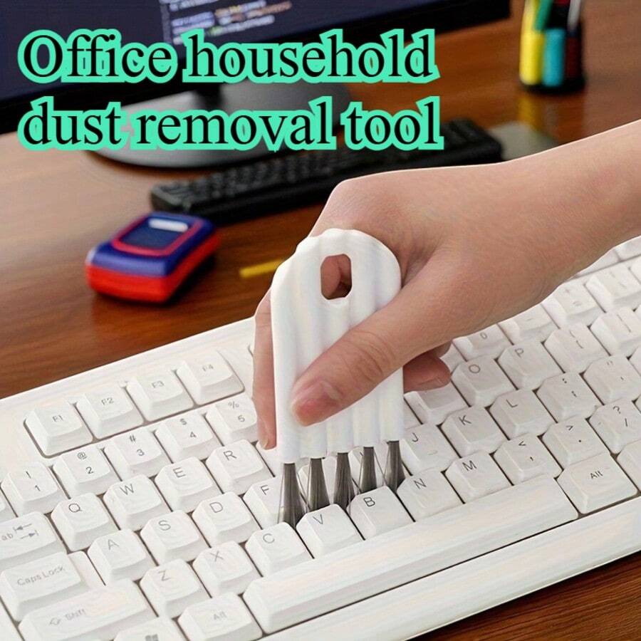 1 pieza Cepillo de limpieza multifuncional para teclado de computadora, cepillo de limpieza para ranuras de automóvil, herramienta de limpieza para baños, oficinas y hogar, adecuado para azulejos, rieles de ventanas, fregaderos de cocina, baños, puertas corredizas y grietas estrechas en rincones de difícil acceso, regalo perfecto para Pascua, Ramadán, Día del Trabajo, Día de la Madre, Día del Padre y diversas festividades