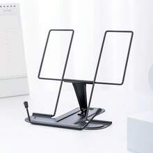 1pc Portable Adjustable Reading Stand, Suitable For Cookbooks, Sheet Music, Laptops On Desktops, With Page Fixing Device - Rectangle - View 8