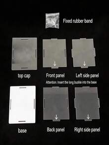 Hộp trưng bày đồ sưu tầm, hộp acrylic trong suốt đã lắp ráp, lựa chọn thay thế cho hộp trưng bày bằng kính, dùng để trưng bày tượng nhỏ, lưu trữ và sắp xếp đồ đạc trong nhà. - trắng - Xem 9