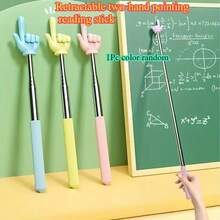 1pc Adjustable Double-Finger Reading Pen, Teaching Pointer, Multiple Colors Available, Extendable Finger Reading Stick, Reading Pointer, Teacher/Parent Educational Tool, Ideal Gift For Easter, Children's Day (Random Color) - Multicolor - View 3