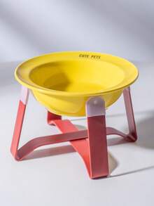 Elevated Ceramic Cat/Dog Bowl With Metal Stand, Anti-Slip & Neck Protection, Tilted Feeder For Small/Medium Pets - 220ml - View 8