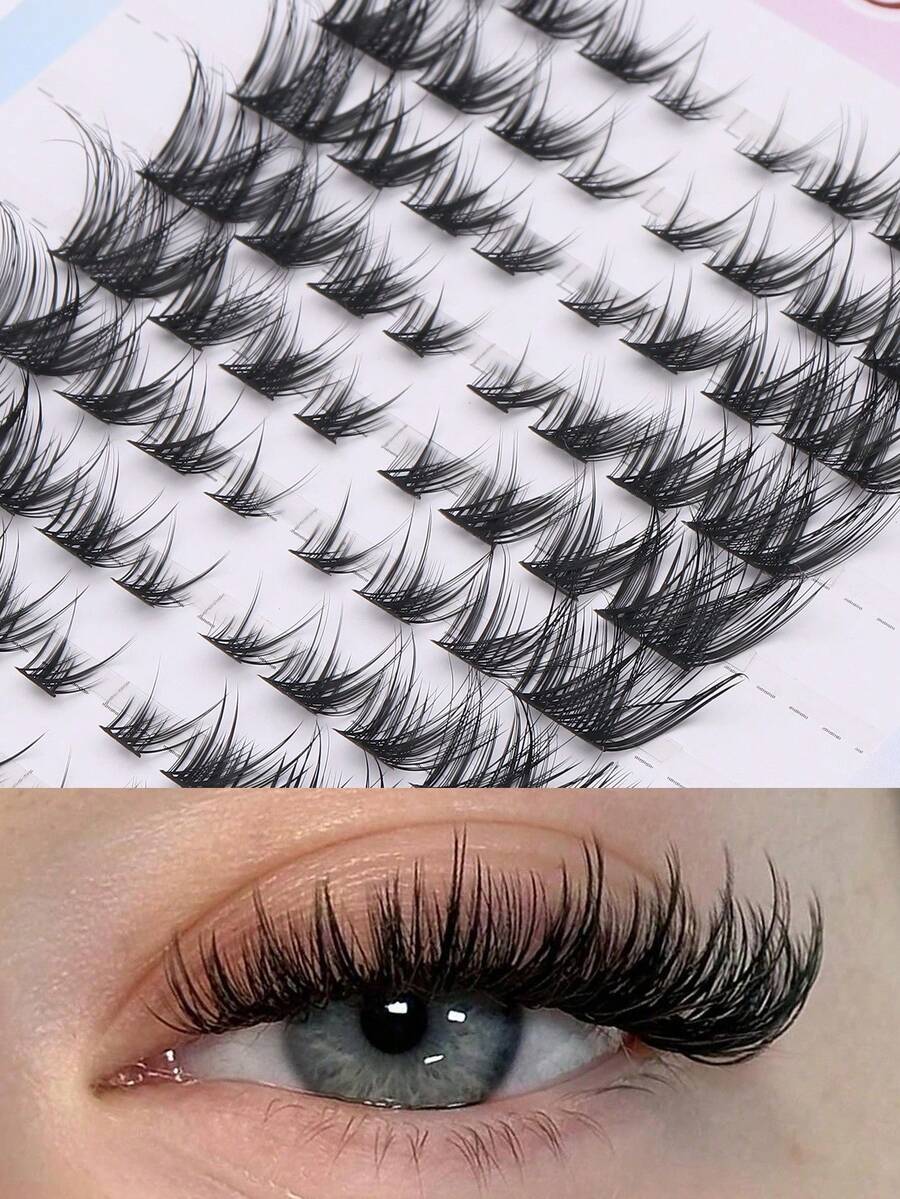 80pcs Assorted False Eyelashes Set: Suitable For Cosplay, Cartoon, Doll Makeup And Cat Eye Makeup - Made Of Lightweight Sunflower-Shaped Synthetic Fibers, Natural Styles, Criss-Cross Design, C-Curl And D-Curl Options, 8-14mm Length - Great For Beginners, Reusable, Ideal For Christmas And Parties - Perfect Gift - View 1