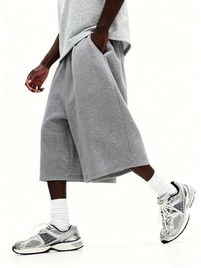 Men's Casual Mid-Length Shorts, Street Style For Summer