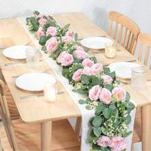 Dây hoa giả dài 180cm (6ft) gồm hoa hồng sâm panh và hoa baby's breath, dây leo giả lá bạch đàn, thích hợp trang trí cổng cưới, bàn tiệc, tiệc tại nhà, tiệc mừng em bé, trang trí mùa xuân. Cũng thích hợp cho các bữa tiệc, ngày lễ, Giáng sinh, Lễ Tạ ơn, sinh nhật và các dịp khác để thêm nét tự nhiên và thanh lịch cho sự kiện của bạn. - hồng nâu - Xem 7