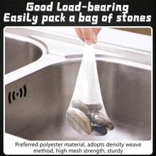 50/100/200pcs Reusable & Disposable Fine Mesh Kitchen Sink Strainer Bags, Kitchen Sink Filter, Bathroom Sink Filter, Easy To Clean Kitchen Drain Protector, Suitable For Kitchen And Bathroom - A - View 5