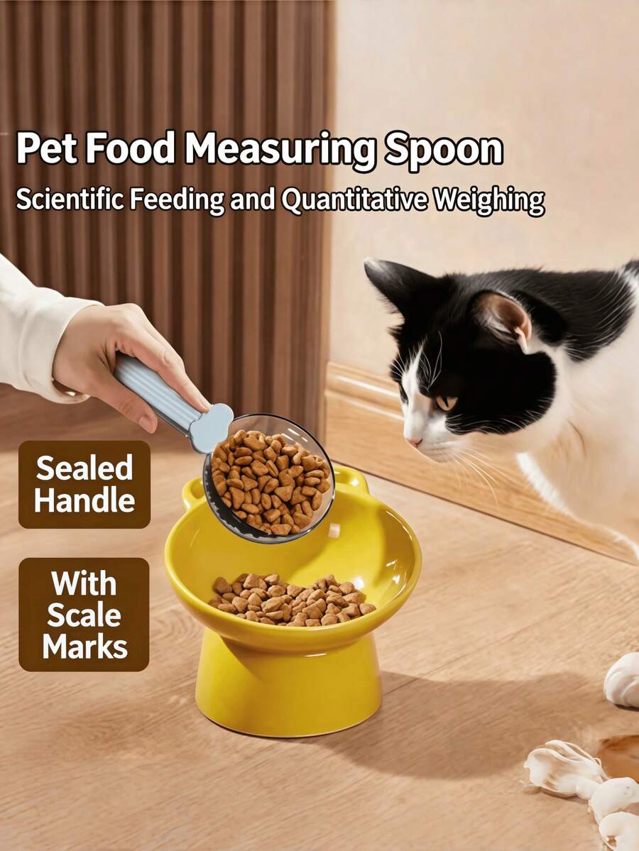 Muỗng múc thức ăn cho thú cưng trong suốt có vạch chia, muỗng cho ăn cho mèo/chó có kẹp kín, muỗng định lượng thức ăn dạng hạt phù hợp cho chó nhỏ/vừa, chó con và mèo con. - 150ml - Xem 1