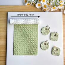 1pc Floral, Leaf, Traditional Pattern Texture Polymer Clay Mold, Suitable For Making Earring Jewelry, Polymer Clay Mold For DIY Jewelry Making, Used For DIY Creative Decoration Of Earrings, Brooches, Pendants, Ceramics - White - View 9