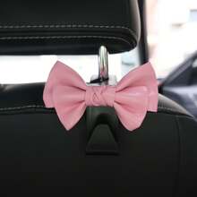 AD High-End Leather Bowknot Multi-Function Car Seat Back Hook, Hanging Organizer - Black Powder - View 2