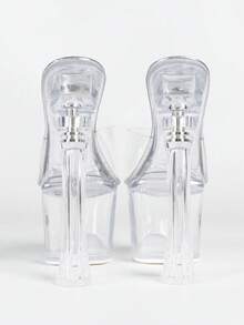 Sexy High Heel Sandals, Fashion Nightclub Style, Suitable For Party, Hotel, Model Performance - Clear - View 7