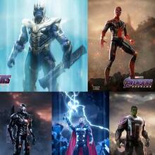 Bộ sưu tập Siêu anh hùng Marvel: Tượng nghệ thuật 7 inch và mô hình nhân vật hành động có thể tạo dáng - Lý tưởng để làm quà tặng. - Nhiều màu - Xem 3