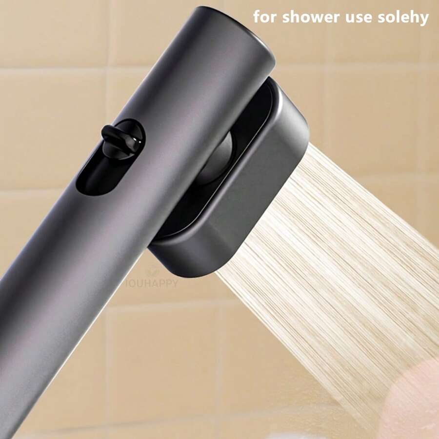1pc Portable Travel Shower Head With Pressure Boost, Mini Handheld Shower Sprayer, Toilet Bidet Sprayer, 3 Spray Modes, Durable Plastic, Water-Saving Design, Shower Head For Bathroom, Modern Bathroom Accessory, Toilet Accessory, Shower Accessory, Holiday Gift (Hose Not Included)