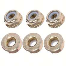 6个用于割草机/修边机的反向螺纹金属螺母，M10 x 1.25粗牙螺距，锌合金螺丝 - 反螺帽 - 查看 7