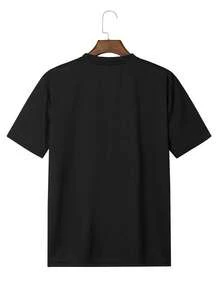 [For Men Casual Short T-Shirt] HUSTLE Print T-Shirt For Men, Casual Short Sleeve T-Shirt For Summer - White - View 6
