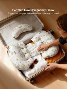 2-In-1 Pregnancy Pillow – Soft Memory Foam Full Body Support For Side Sleepers, Back, Belly, Hips & Legs - Forest Park - View 4