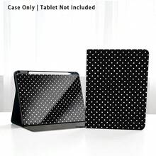 1件装波点图案翻盖平板电脑保护套，带笔槽、自动休眠/唤醒功能，适合作为返校、情人节、节日礼物 - 彩色 - 查看 8