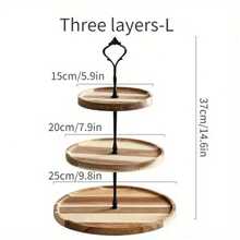 LECHENG HOUSEHOLD 1pc Multi-Tier Cupcake Stand, Tea Party, Wedding, Birthday Display Rack, Dessert Table, Display Shelf, Dessert Rack, Rosewood, Birthday, Holiday Party Decor, Tabletop Display Rack - View 10