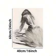 Enmarcado póster de lienzo  "Mujer elegante entre pétalos" - Figura femenina desnuda artística con rosas vibrantes, idea de regalo creativa, accesorio para fiestas, regalo de cumpleaños, decoración de habitaciones de 30 x 45 cm, ambiente romántico, impresión de alta calidad, decoración de pared, decoración romántica para habitaciones | Diseño artístico de desnudo | Calidad de impresión detallada, decoración floral - Enmarcado - Ver 5