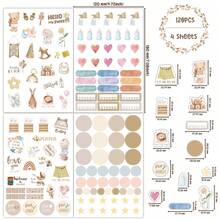 217pcs/8sheets Mother Theme Sticker Set For Beginners, Suitable For Memory Book, Scrapbook, Diary And Project Planning, Gift For Mother Or Wife, Record Moments Of Growth, Cute Neutral-Colored Stickers Scrapbook Supplies Scrapbooking - Multicolor - View 13