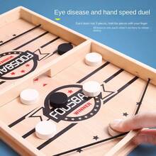 1件装木质桌面桌上足球和弹弓足球游戏，家庭聚会棋盘游戏，理想的圣诞节和感恩节礼物 - 彩色 - 查看 6