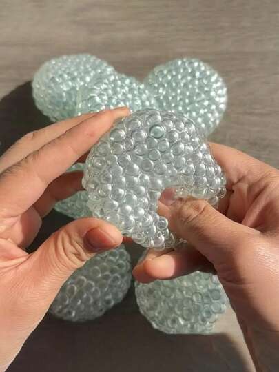 1pc Ice Skin Elastic Squeeze Ball, Slow Rebound Stress Relief Toy, Sensory Toy For Adults, Stress Relief Sensory Toy, Game And Party Toy, Birthday Gift, Holiday Gift, Christmas Stocking Stuffer, Suitable As Gift Or Party Favor