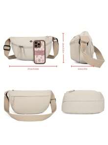 New Women Casual Crossbody Bag, Sports Bag, Minimalist Versatile Waist Bag, Elegant Women's Shoulder Bag For All Seasons, Fashionable Women's Dumpling Bag, Suitable For Daily Outings, Shopping And Travel - Multicolor - View 5