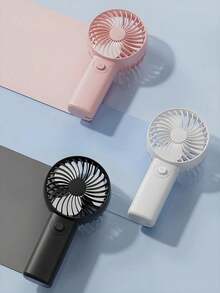 1pc Mini Battery Powered Portable Handheld Fan, Neutral Solid Color Lightweight Personal Cooling Fan, Batteries Not Included, Stable Airflow, Suitable For Summer, Bridesmaids, Mother's Day, Graduation Gifts - For Office, Outdoor Travel, Beach Vacation - Decor For Spring/Summer Room/Bedroom/Kitchen,Festival,Camping - Multicolor - View 11